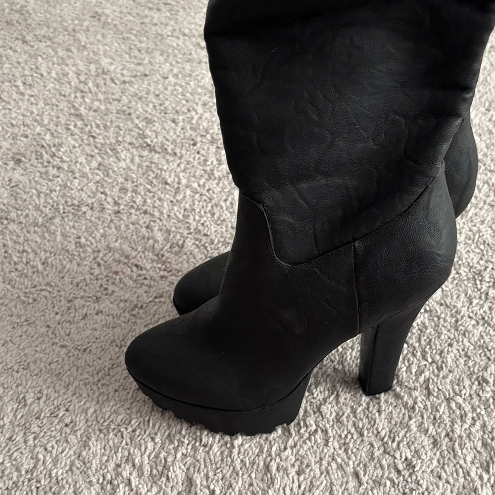 Guess Black Heeled Boots for Women